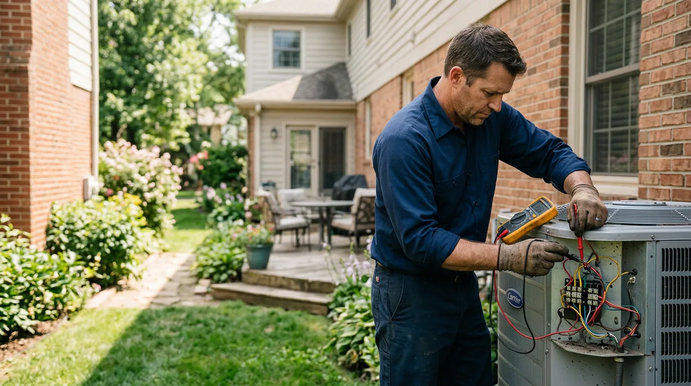 HVAC technician working near Sipesville, PA